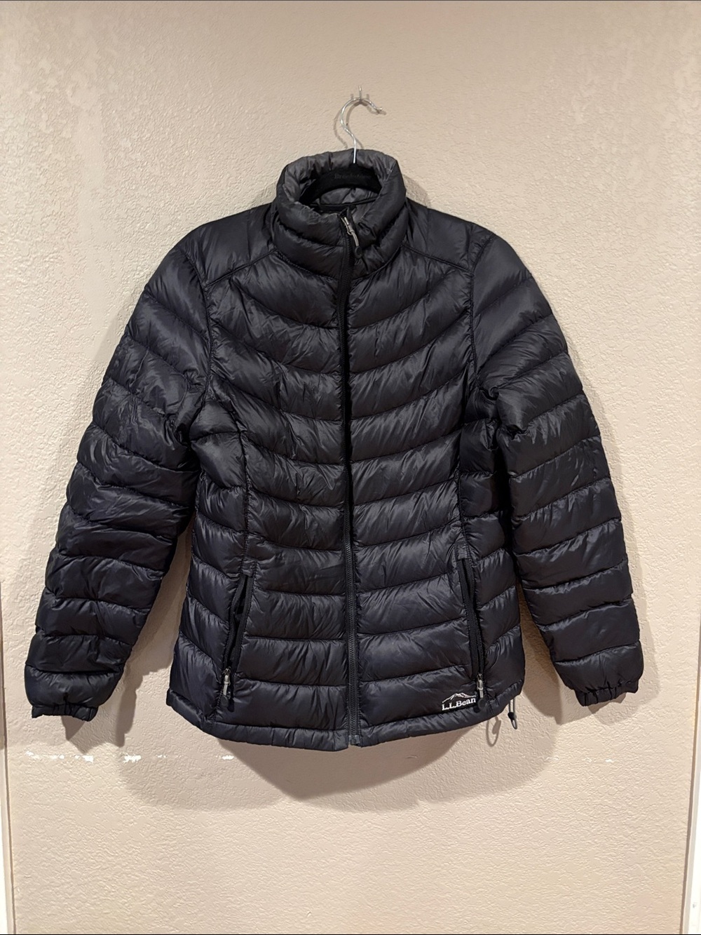 L.L. Bean Navy Blue Quilted Down Puffer Jacket